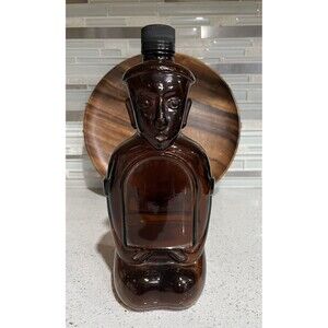 Vintage Kahlua Figural Bottle Brown Glass Heritag Edition Polynesian Man Figure
